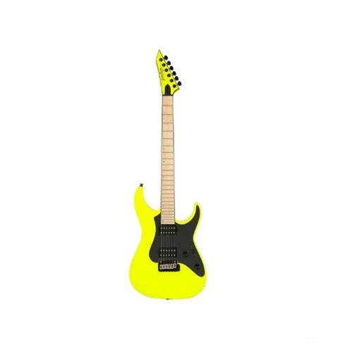 GrassRoots G-MIRAGE-WK/M-NY Electric Guitar, Maple FB, Neon Yellow